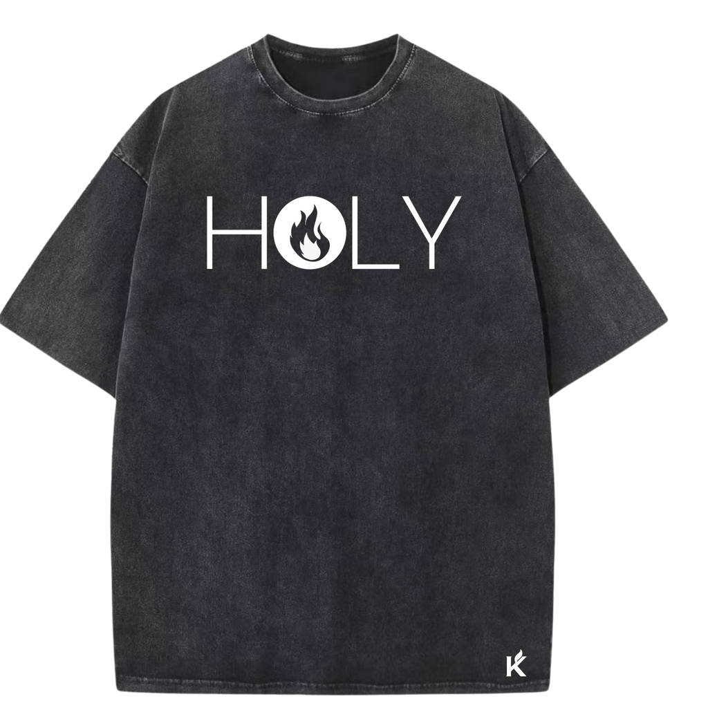 Acid Wash Short Sleeve Color Holy Fire Tee