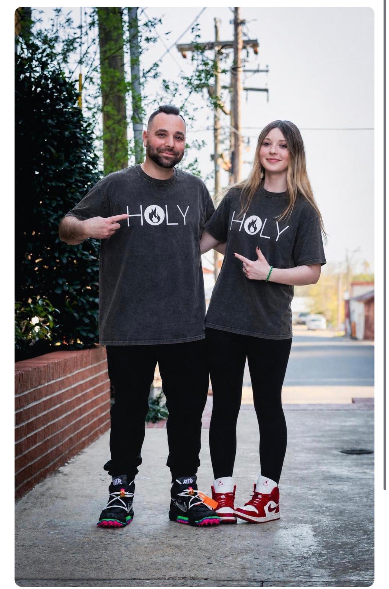 Acid Wash Short Sleeve Color Holy Fire Tee