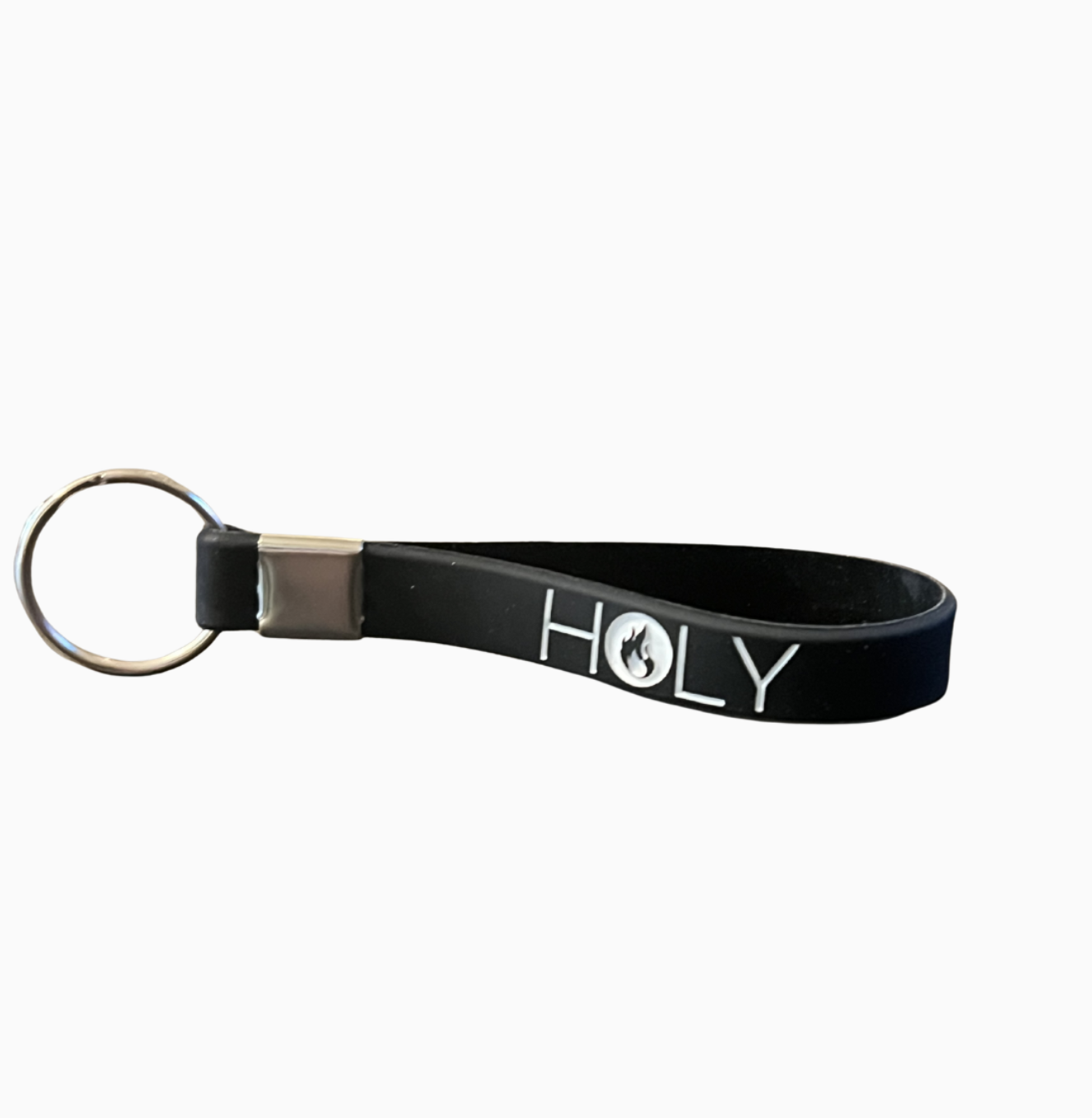 Holy Fire Black Silicone Key Chain