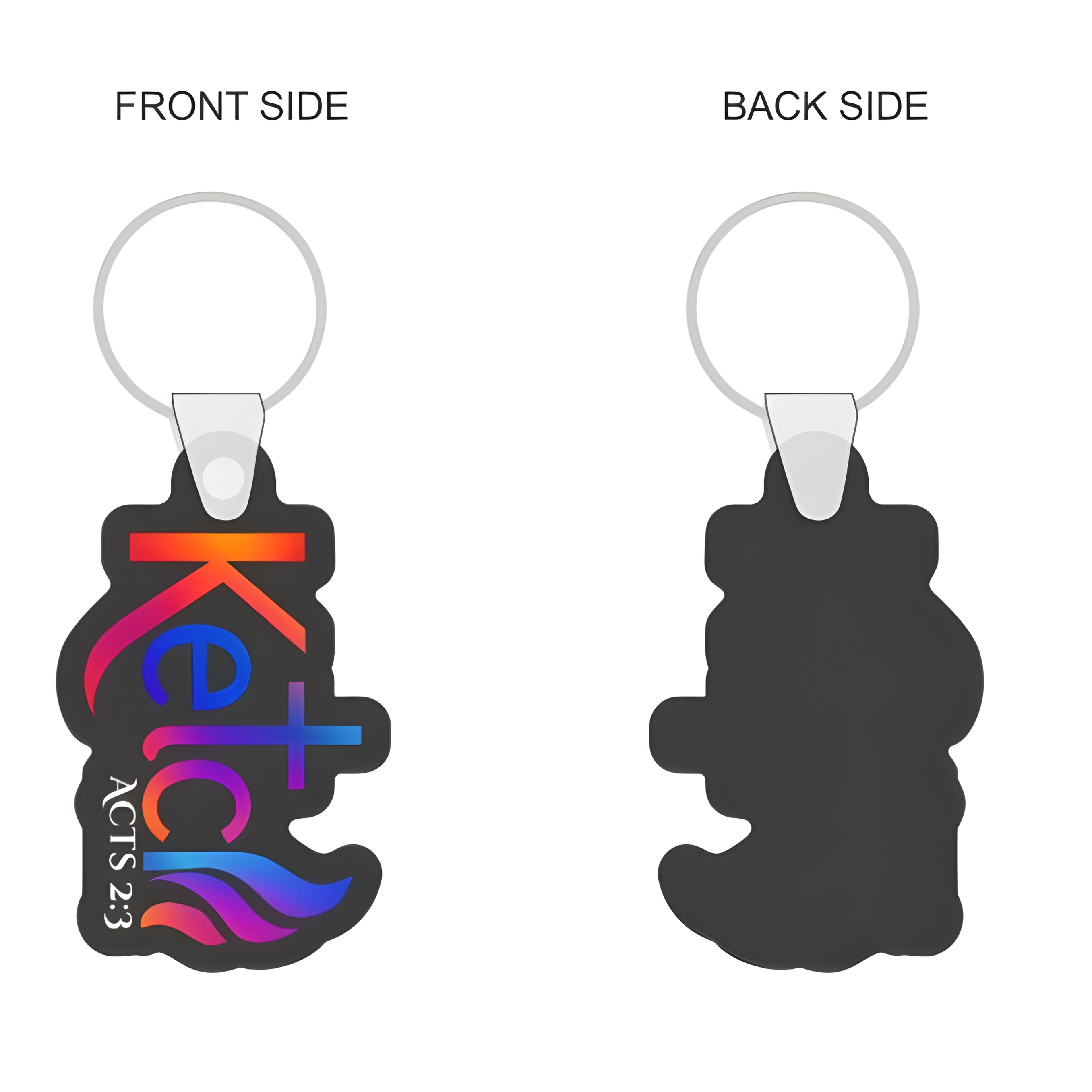 Color Ketch Fire Keychain